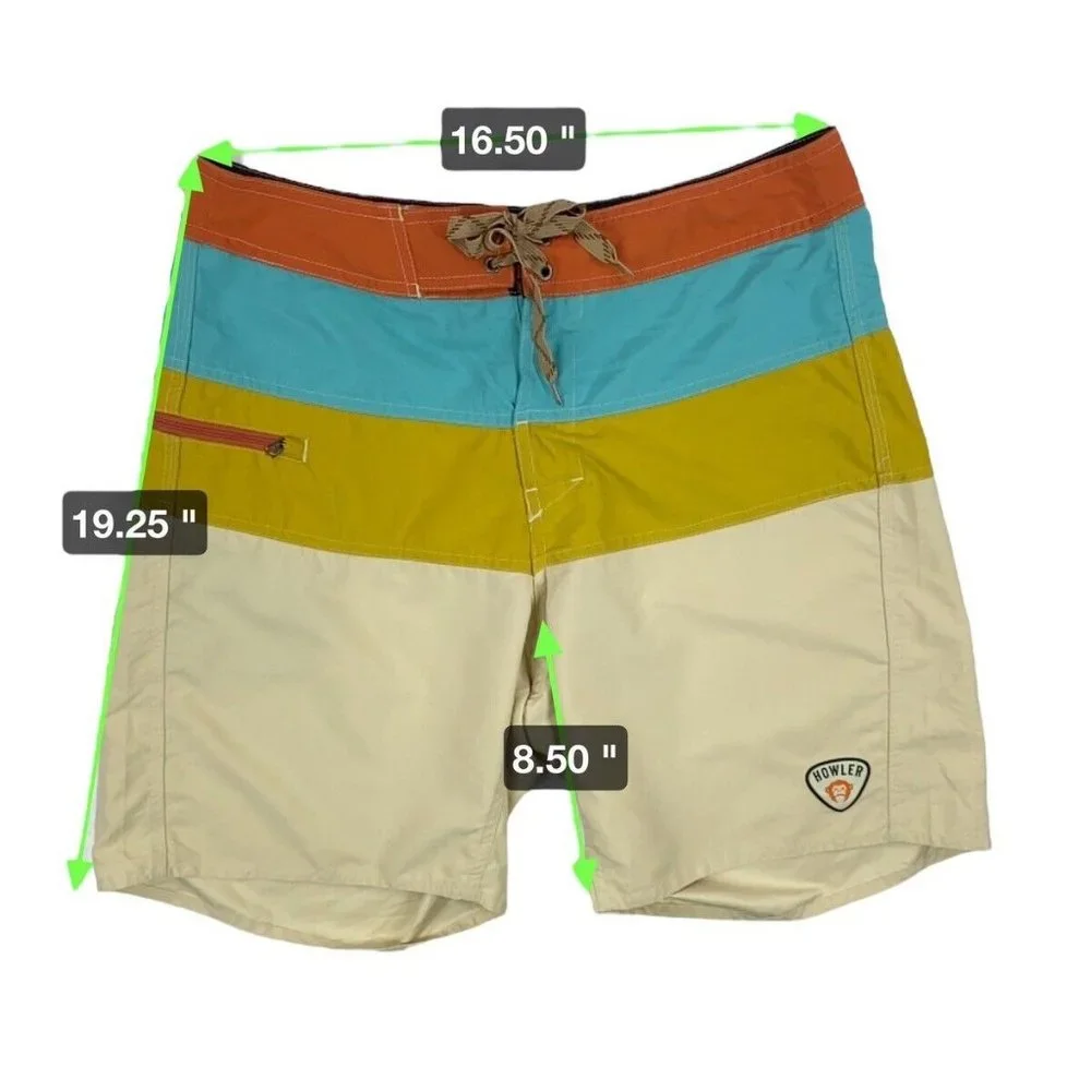 HOWLER BROS 'Oracle Boardshorts' Mens Swim Trunks Surf Beach - Size 33,
